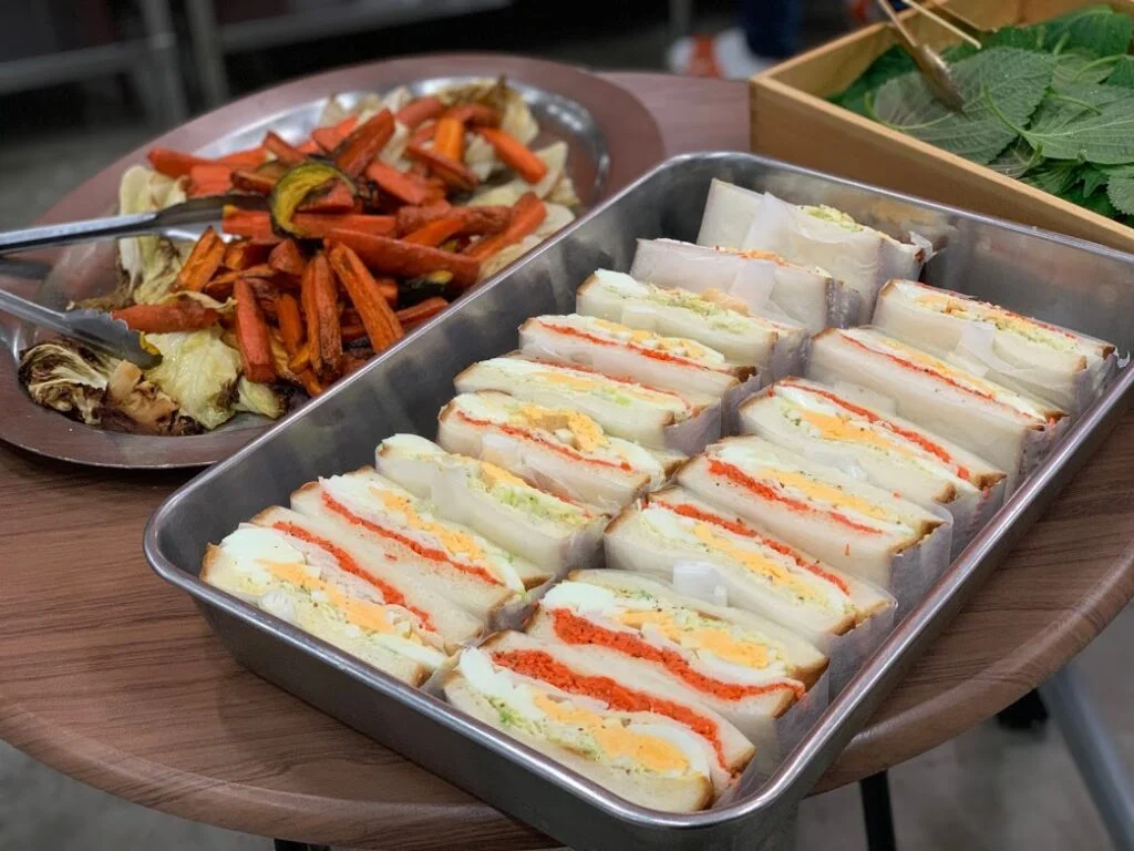 Colorful artisan sandwiches